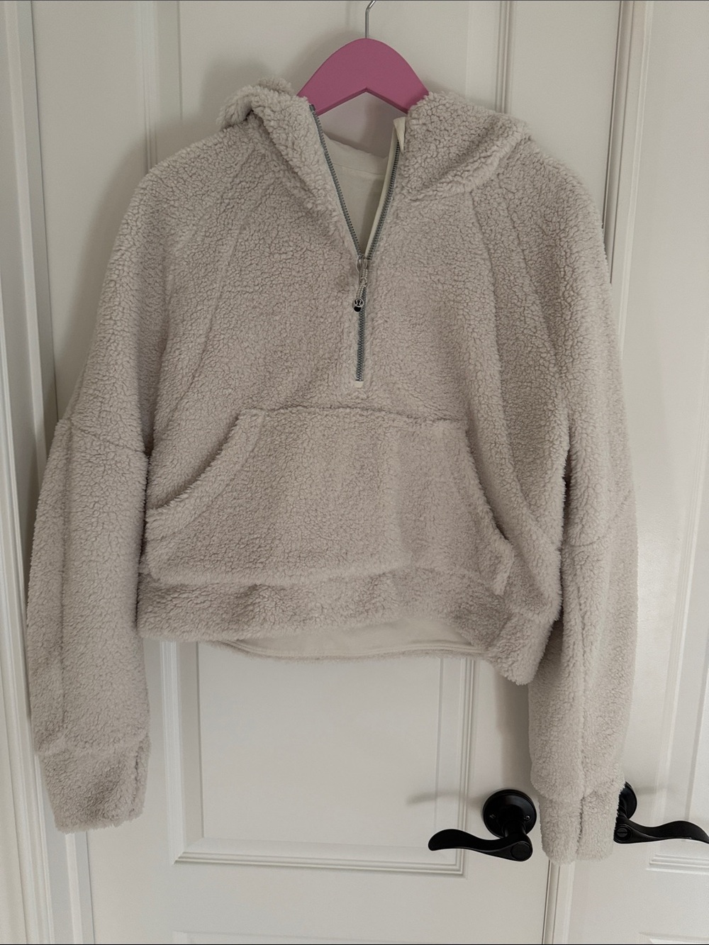 NWT lululemon athletica Cream / bone Sherpa Half-Zip Hoodie